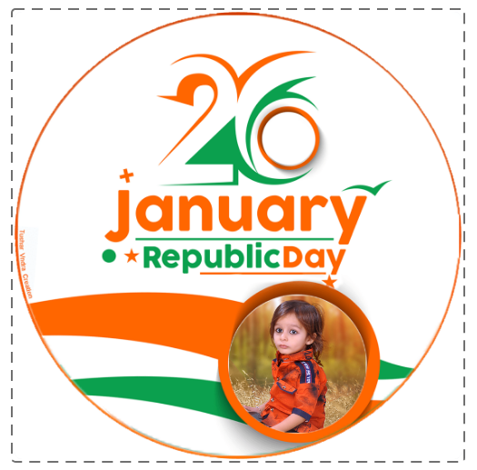 Indian Flag Letter Photo Frame 2023