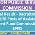 UPSC Final Result - Recruitment to 170 Posts of Assistant Provident Fund Commissioner in EPFO