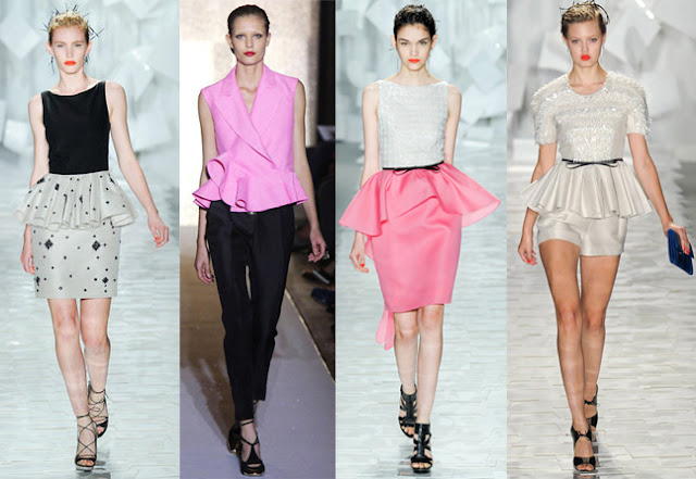 spring summer 2012 trends,spring 2012 trends,peplum skirt,fashion shows 2012,runway