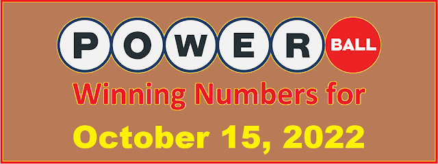 PowerBall Winning Numbers for Saturday, October 15, 2022