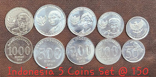 Indonesia 5 Coins Personalities Set @ 150