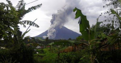 Ecoulement pyroclastique sur le volcan Semeru, 13 février 2016