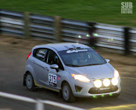 Silver Ford Fiesta Rally Car at 2013 Oregon Trail Rally