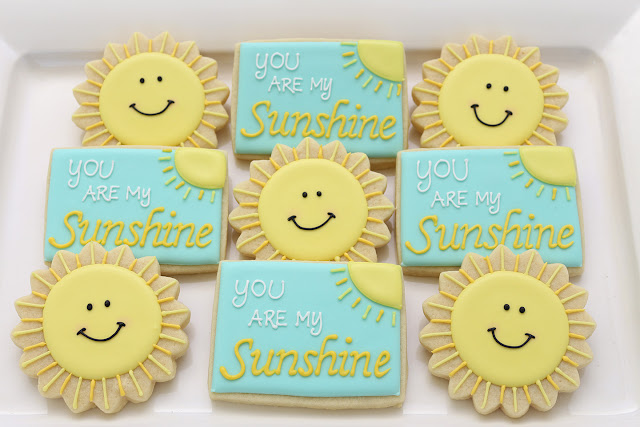 you are my sunshine baby shower cookies