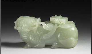 Qianlong Celadon jade beast