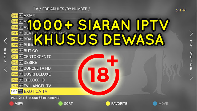 Download Kode M3U IPTV Dewasa Gratis September 2020