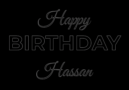 Happy Birthday Hassan (Animated GIF)