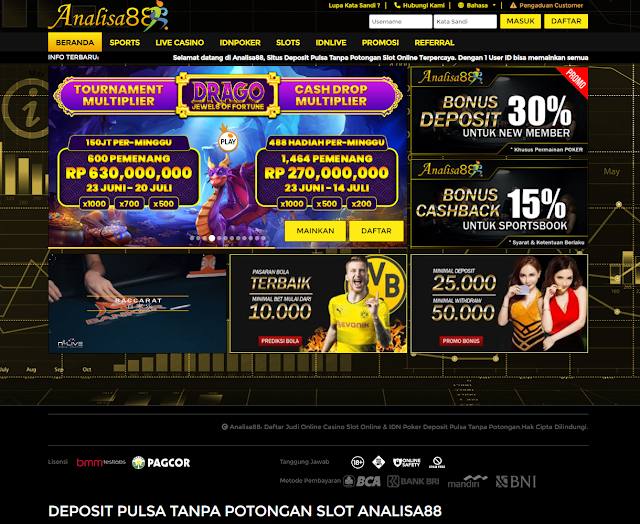 Analisa88 Termasuk Situs Yang Bisa Deposit Pulsa Tanpa Potongan