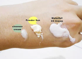 CHARMZONE SAMPLES-GINGKO NATURAL FOAM CLEANSING CREAM, ALBATROSS POWDER SUN SPF41 PA++&ALBATROSS WATERFUL CC CREAM
