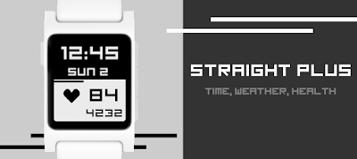 Straight Plus watch face for Pebble 2