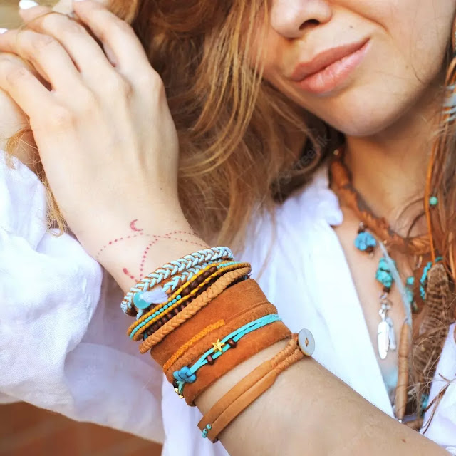 pulseiras boho chic como combinar