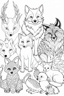 Winter Animals Coloring Adventure