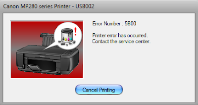 Cause of Canon MP237 Printer Ink Absorber Error