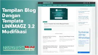 Tampilan blog dengan linkmagz 3.2 modifikasi