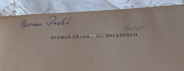  Grimm, Herman:  Michelangelo Sein Leben in Geschichte und Kultur seiner Zeit, der Blütezeit der Kunst in Florenz und Rom