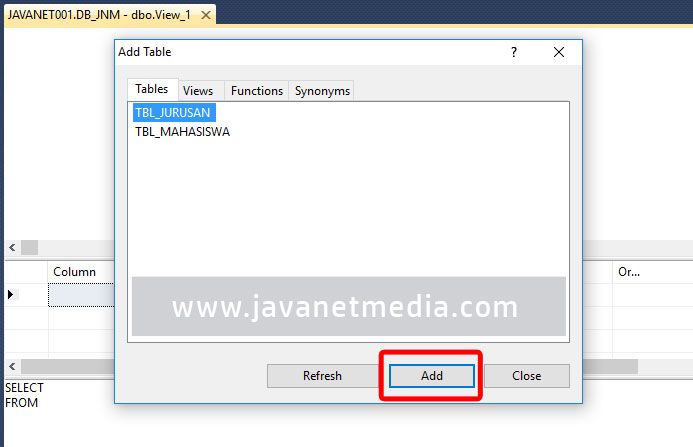 Cara Membuat Table View Pada SQL Server | Tutorial SQL Server