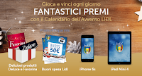 Logo Vinci buoni spesa, prodotti, Iphone e Ipad con il Calendario dell'Avvento Lidl
