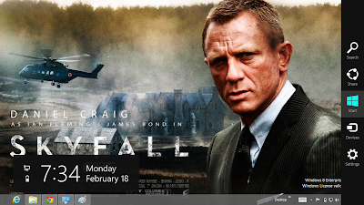 James Bond Sky Fall 007 Windows 8 Theme