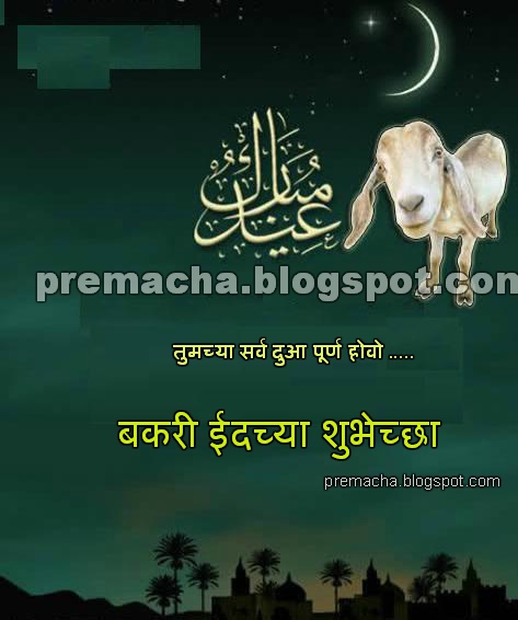 Bakri Eid Marathi wallpaper sms message - Marathi love 