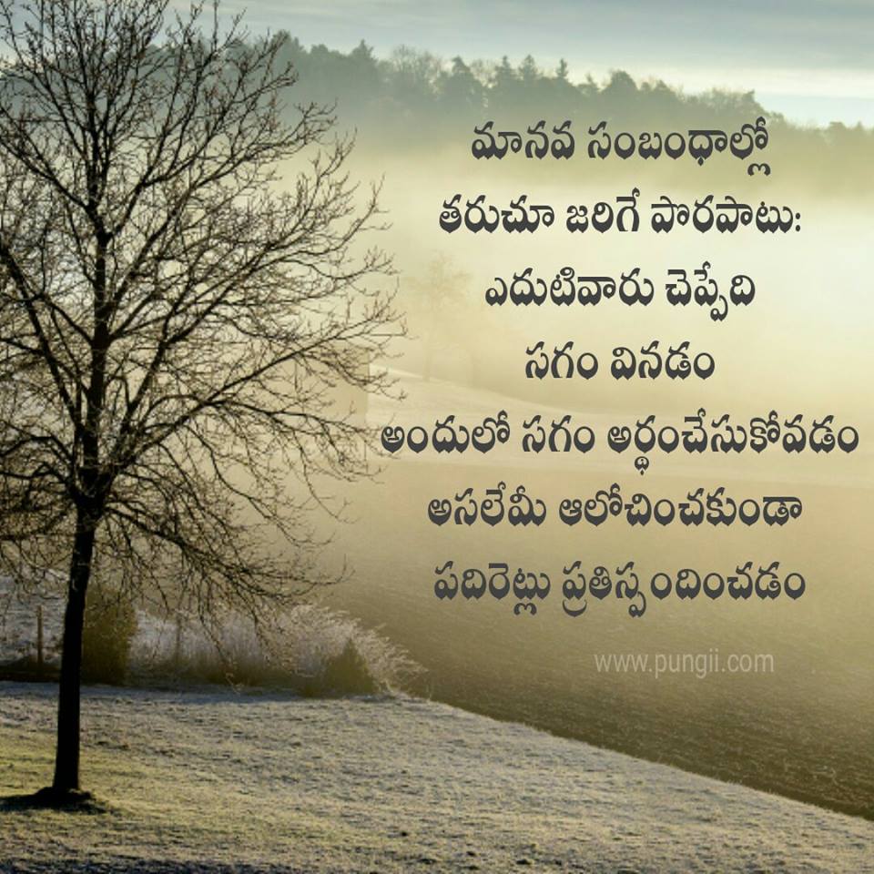Life Quotes  In Telugu  pungii