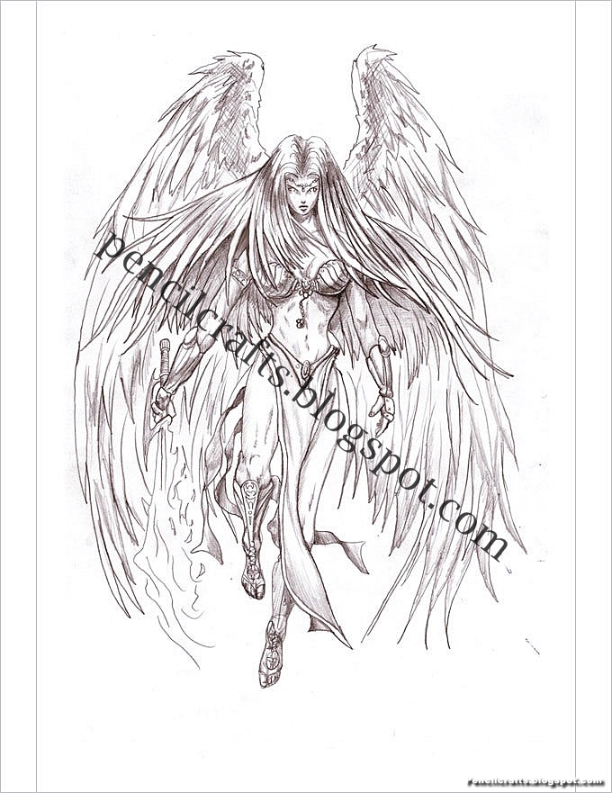 New Pencil Drawings Of Angels