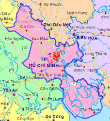 Vị trí địa lý Sài Gòn nằm trên bản đồ Việt Nam