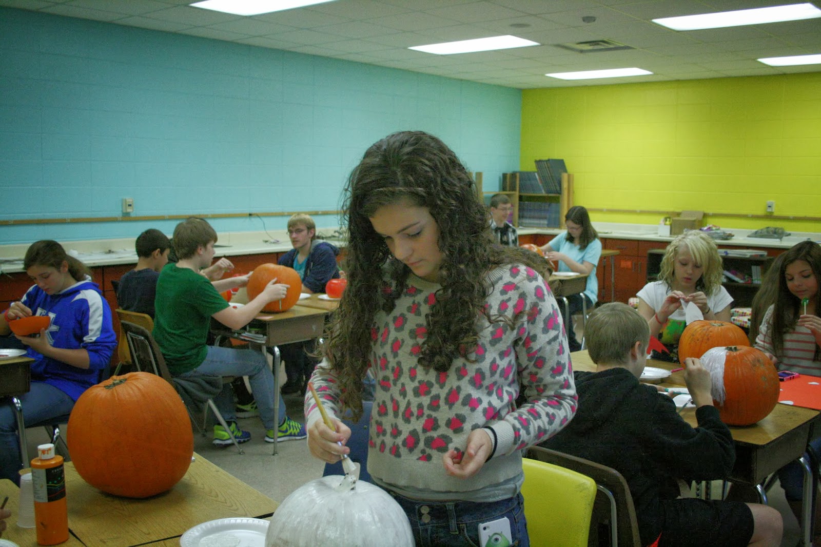 A Look Inside CCMS 8th  Grade  Art Class Makes Halloween  