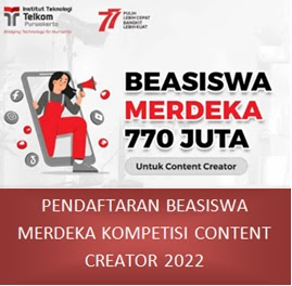 Pendaftaran Beasiswa Merdeka Kompetisi Content Creator 2022