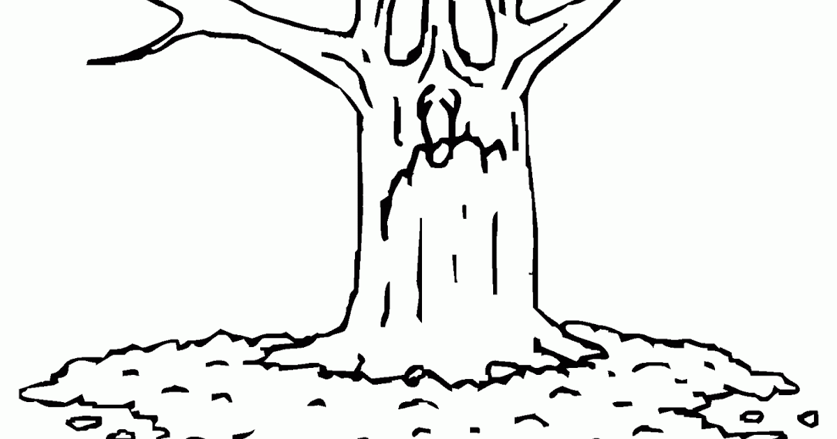 Gambar Mewarnai Pohon Kering Versi