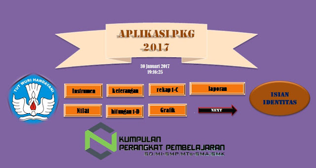 Aplikasi PKG 2017 Excel Otomatis Siap Cetak