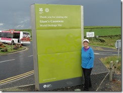 Elaine at entrance of Gian's Causeway