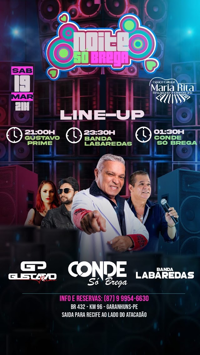 VAI TER BANDA LABAREDAS NO MARIA RITA NESSE SÁBADO, 19 DE MARÇO