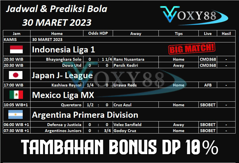 Jadwal Bola Hari ini