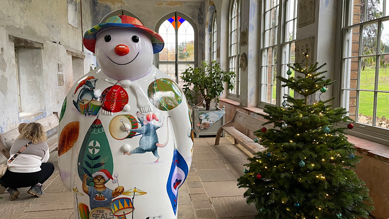 Twelve Drummers Drumming | Decorated Snowman sculpture from the Walking with the Snowman event
