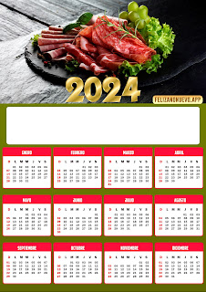 calendario 2024 de cocina