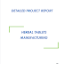 Project Report on Herbal Tablets Manufacturing