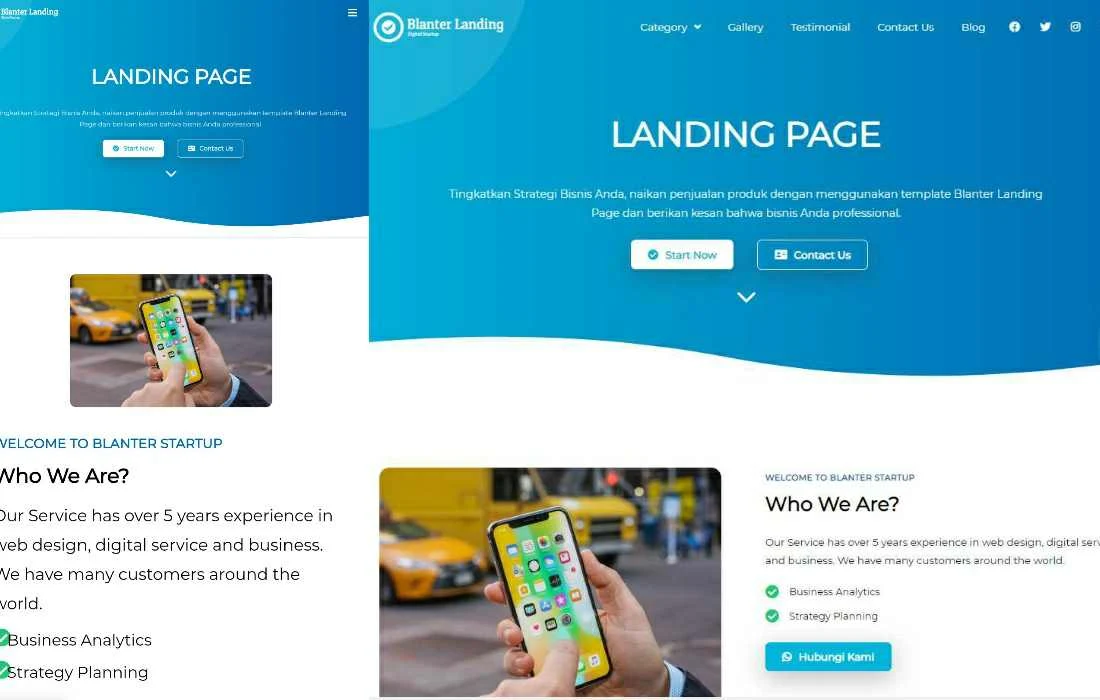 Blanter Landing Page Responsive