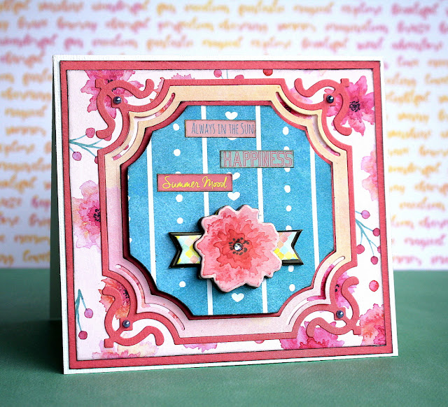 Summer Card by Ulrika Wandler using BoBunny Summer Mood Collection