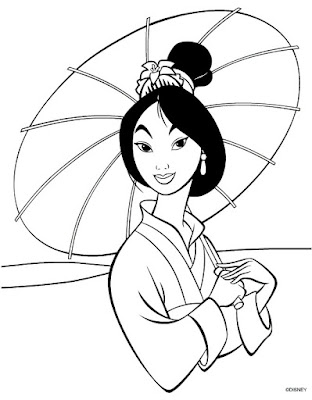 Desenhos para Colorir da Mulan – Imagens para imprimir Disney