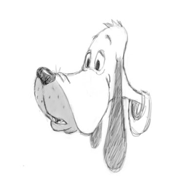 Dog Face Cartoon World Label clip art. William thought it was Droopy but 