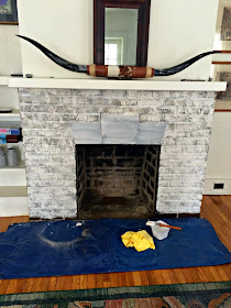 white wash brick, white wash fireplace, whitewash fireplace