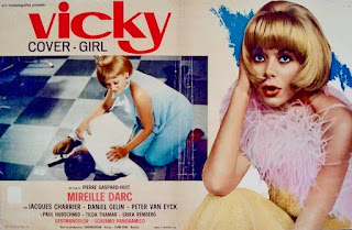 VICKY (COVER-GIRL). Italia. Fotobusta. À belles dents. 1966. Francia, Alemania. Dirección: Pierre Gaspard-Huit. Reparto: Mireille Darc, Jacques Charrier, Daniel Gélin, Peter van Eyck, Paul Hubschmid, Thilda Tamar, Maurice Garrel, Robert Le Beal.