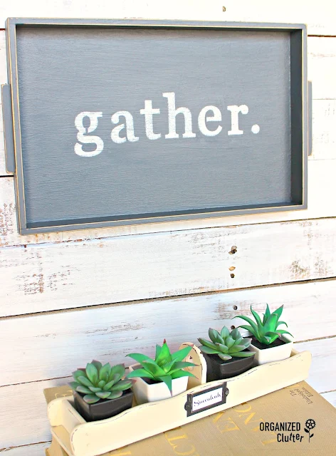 Thrift Shop Cracker Tray for Dollar Tree Succulents/$5 Decor organizedclutter.net