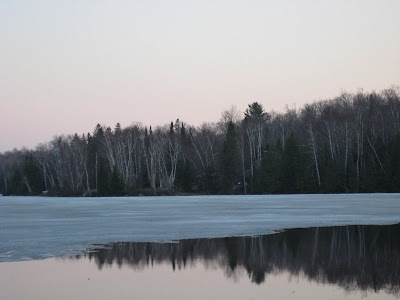 ice melting on lake
