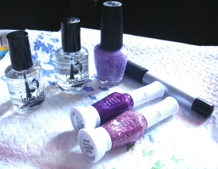 how to do animal print nails. A lilac nail polish (I used