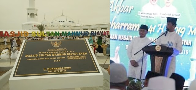 Masjid Sultan Mahmud Riayat Syah Diresmikan Walikota Batam