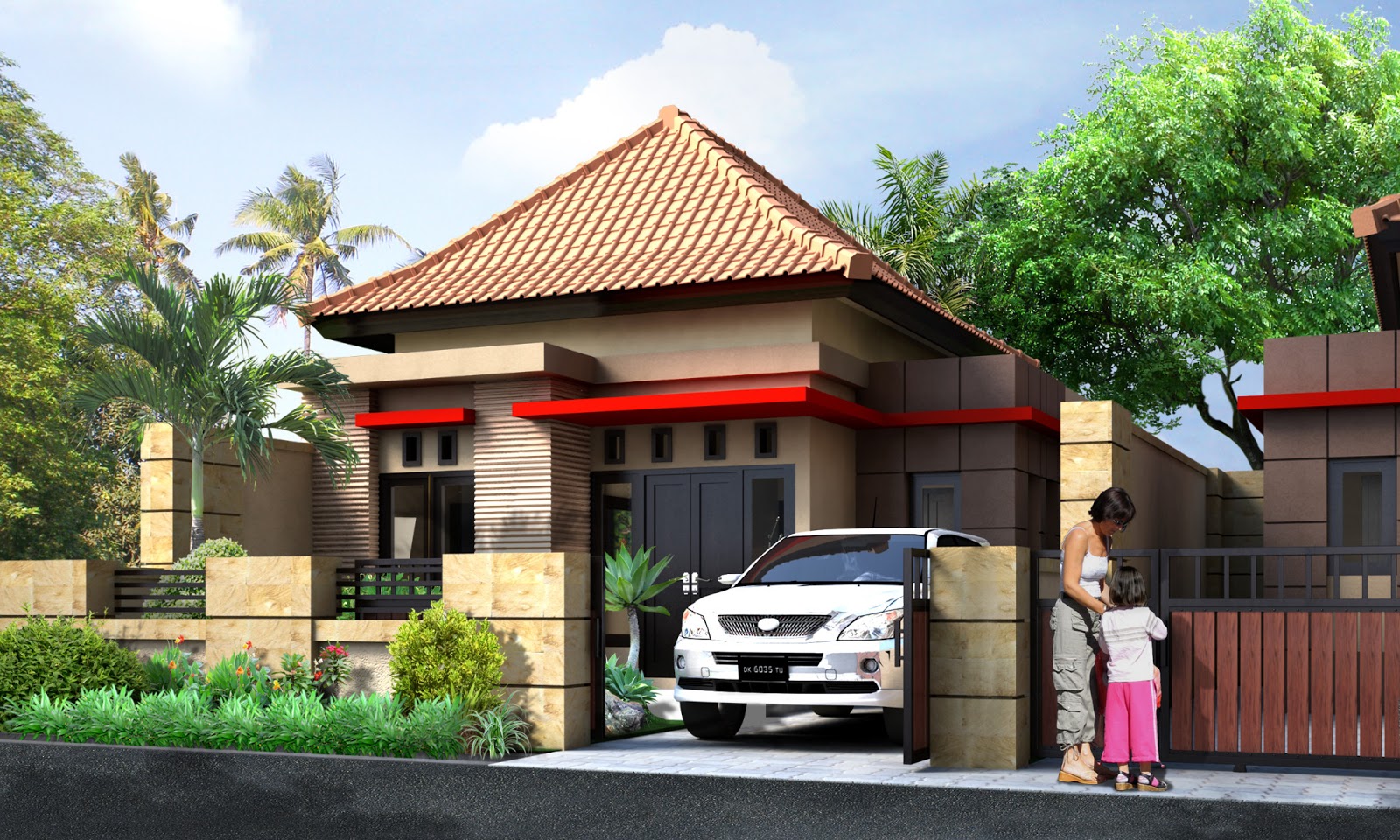 Aksesoris 27 Desain Rumah Bali Minimalis Sederhana Motif Minimalis