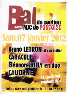 Affiche Bal Folk Pontoise 2012 avec Caliorne