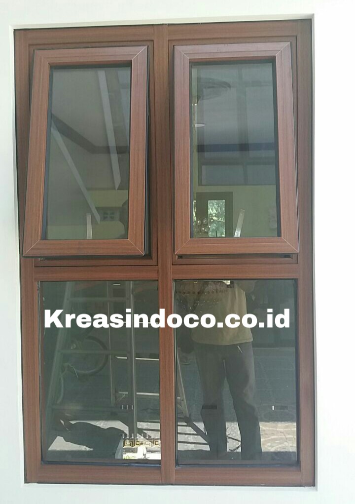 Jendela Kusen Dan Pintu  Aluminium  Urat  Kayu  Lebih Praktis