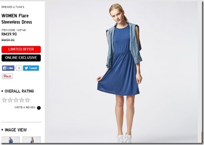 UNIQLO Flare Sleeveless Dress